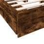 Cama con cajones madera de ingeniería roble ahumado 120x200 cm de vidaXL, Camas y somieres - Ref: Foro24-3280668, Precio: 156...