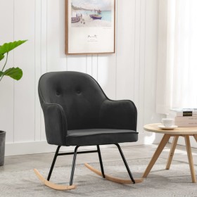 Silla mecedora de terciopelo gris oscuro de vidaXL, Mecedoras - Ref: Foro24-289900, Precio: 116,23 €, Descuento: %