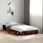 Cama con cajones madera de ingeniería roble ahumado 100x200 cm de vidaXL, Camas y somieres - Ref: Foro24-3280675, Precio: 131...
