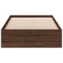 Cama con cajones madera de ingeniería marrón roble 100x200 cm de vidaXL, Camas y somieres - Ref: Foro24-3280677, Precio: 135,...