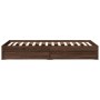 Cama con cajones madera de ingeniería marrón roble 100x200 cm de vidaXL, Camas y somieres - Ref: Foro24-3280677, Precio: 135,...