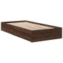 Cama con cajones madera de ingeniería marrón roble 100x200 cm de vidaXL, Camas y somieres - Ref: Foro24-3280677, Precio: 135,...