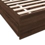 Cama con cajones madera de ingeniería marrón roble 100x200 cm de vidaXL, Camas y somieres - Ref: Foro24-3280677, Precio: 135,...