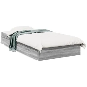 Cama con cajones madera de ingeniería gris Sonoma 90x190 cm de vidaXL, Camas y somieres - Ref: Foro24-3280711, Precio: 133,09...