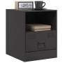 Mesita de noche acero negra 34,5x39x44 cm de vidaXL, Mesitas de noche - Ref: Foro24-841751, Precio: 52,18 €, Descuento: %