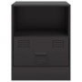 Mesita de noche acero negra 34,5x39x44 cm de vidaXL, Mesitas de noche - Ref: Foro24-841751, Precio: 52,18 €, Descuento: %