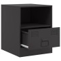 Mesita de noche acero negra 34,5x39x44 cm de vidaXL, Mesitas de noche - Ref: Foro24-841751, Precio: 52,18 €, Descuento: %