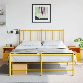 Mesitas de noche 2 uds acero amarillo mostaza 34,5x39x44 cm de vidaXL, Mesitas de noche - Ref: Foro24-841758, Precio: 81,52 €...