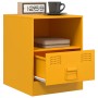 Mesitas de noche 2 uds acero amarillo mostaza 34,5x39x44 cm de vidaXL, Mesitas de noche - Ref: Foro24-841758, Precio: 82,28 €...