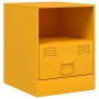 Mesitas de noche 2 uds acero amarillo mostaza 34,5x39x44 cm de vidaXL, Mesitas de noche - Ref: Foro24-841758, Precio: 82,28 €...