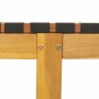 Tumbona de madera maciza de acacia y tela negra de vidaXL, Tumbonas - Ref: Foro24-366507, Precio: 120,43 €, Descuento: %
