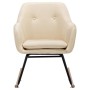 Silla mecedora de tela crema de vidaXL, Mecedoras - Ref: Foro24-289529, Precio: 135,65 €, Descuento: %