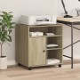 Soporte para impresora con ruedas roble Sonoma 60x50x67 cm de vidaXL, Soportes para impresoras - Ref: Foro24-840627, Precio: ...
