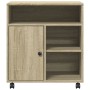 Soporte para impresora con ruedas roble Sonoma 60x50x67 cm de vidaXL, Soportes para impresoras - Ref: Foro24-840627, Precio: ...