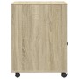 Soporte para impresora con ruedas roble Sonoma 60x50x67 cm de vidaXL, Soportes para impresoras - Ref: Foro24-840627, Precio: ...