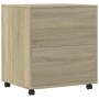 Soporte para impresora con ruedas roble Sonoma 60x50x67 cm de vidaXL, Soportes para impresoras - Ref: Foro24-840627, Precio: ...