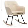 Silla mecedora de tela crema de vidaXL, Mecedoras - Ref: Foro24-289529, Precio: 133,75 €, Descuento: %
