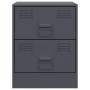 Mesita de noche acero gris antracita 34,5x39x44 cm de vidaXL, Mesitas de noche - Ref: Foro24-841623, Precio: 53,92 €, Descuen...