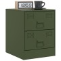 Mesitas de noche 2 unidades acero verde 34,5x39x44 cm de vidaXL, Mesitas de noche - Ref: Foro24-841628, Precio: 93,28 €, Desc...