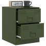 Mesitas de noche 2 unidades acero verde 34,5x39x44 cm de vidaXL, Mesitas de noche - Ref: Foro24-841628, Precio: 93,28 €, Desc...