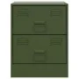 Mesitas de noche 2 unidades acero verde 34,5x39x44 cm de vidaXL, Mesitas de noche - Ref: Foro24-841628, Precio: 92,36 €, Desc...