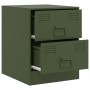 Mesitas de noche 2 unidades acero verde 34,5x39x44 cm de vidaXL, Mesitas de noche - Ref: Foro24-841628, Precio: 93,28 €, Desc...
