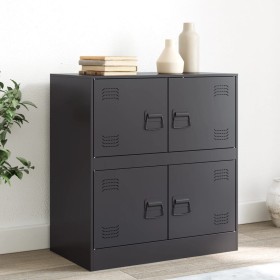 Aparador de acero negro 67x39x73 cm de vidaXL, Aparadores - Ref: Foro24-841649, Precio: 126,25 €, Descuento: %