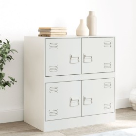 Aparador de acero blanco 67x39x73 cm de vidaXL, Aparadores - Ref: Foro24-841654, Precio: 96,11 €, Descuento: %
