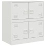 Aparador de acero blanco 67x39x73 cm de vidaXL, Aparadores - Ref: Foro24-841654, Precio: 96,11 €, Descuento: %