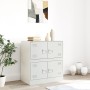 Aparador de acero blanco 67x39x73 cm de vidaXL, Aparadores - Ref: Foro24-841654, Precio: 96,11 €, Descuento: %