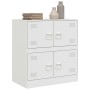 Aparador de acero blanco 67x39x73 cm de vidaXL, Aparadores - Ref: Foro24-841654, Precio: 96,11 €, Descuento: %