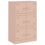 Aparador de acero rosa 67x39x107 cm de vidaXL, Aparadores - Ref: Foro24-841656, Precio: 130,74 €, Descuento: %