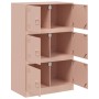 Aparador de acero rosa 67x39x107 cm de vidaXL, Aparadores - Ref: Foro24-841656, Precio: 130,74 €, Descuento: %