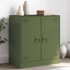 Aparador de acero verde oliva 67x39x73 cm de vidaXL, Aparadores - Ref: Foro24-841677, Precio: 105,91 €, Descuento: %