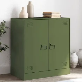 Aparador de acero verde oliva 67x39x73 cm by vidaXL, Sideboards - Ref: Foro24-841677, Price: 104,82 €, Discount: %