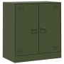 Aparador de acero verde oliva 67x39x73 cm de vidaXL, Aparadores - Ref: Foro24-841677, Precio: 105,91 €, Descuento: %