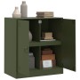 Aparador de acero verde oliva 67x39x73 cm de vidaXL, Aparadores - Ref: Foro24-841677, Precio: 105,91 €, Descuento: %