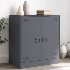 Aparador de acero antracita 67x39x73 cm de vidaXL, Aparadores - Ref: Foro24-841675, Precio: 94,21 €, Descuento: %