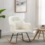 Silla mecedora de terciopelo blanco crema de vidaXL, Mecedoras - Ref: Foro24-289901, Precio: 174,34 €, Descuento: %