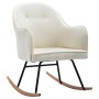 Silla mecedora de terciopelo blanco crema de vidaXL, Mecedoras - Ref: Foro24-289901, Precio: 176,60 €, Descuento: %