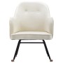 Silla mecedora de terciopelo blanco crema de vidaXL, Mecedoras - Ref: Foro24-289901, Precio: 176,60 €, Descuento: %