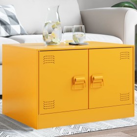 Mesa de centro de acero amarillo mostaza 67x50x44 cm de vidaXL, Mesas de centro - Ref: Foro24-841730, Precio: 79,41 €, Descue...