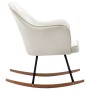 Silla mecedora de terciopelo blanco crema de vidaXL, Mecedoras - Ref: Foro24-289901, Precio: 176,60 €, Descuento: %