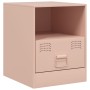 Mesita de noche acero rosa 34,5x39x44 cm de vidaXL, Mesitas de noche - Ref: Foro24-841753, Precio: 54,46 €, Descuento: %