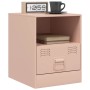 Mesita de noche acero rosa 34,5x39x44 cm de vidaXL, Mesitas de noche - Ref: Foro24-841753, Precio: 54,46 €, Descuento: %