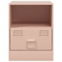 Mesita de noche acero rosa 34,5x39x44 cm de vidaXL, Mesitas de noche - Ref: Foro24-841753, Precio: 54,46 €, Descuento: %