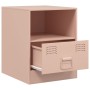Mesita de noche acero rosa 34,5x39x44 cm de vidaXL, Mesitas de noche - Ref: Foro24-841753, Precio: 54,46 €, Descuento: %