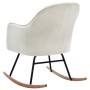 Silla mecedora de terciopelo blanco crema de vidaXL, Mecedoras - Ref: Foro24-289901, Precio: 176,60 €, Descuento: %