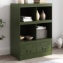 Aparador de acero verde oliva 67x39x95 cm de vidaXL, Aparadores - Ref: Foro24-841803, Precio: 121,82 €, Descuento: %