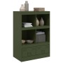 Aparador de acero verde oliva 67x39x95 cm de vidaXL, Aparadores - Ref: Foro24-841803, Precio: 121,82 €, Descuento: %